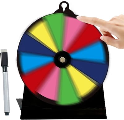 Prijzen Rad - Draaischijf Tafel - Feestelijke Spelletjes - Flexibele Vakken - 165 x 165 cm - Regenboog