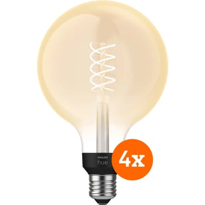 Philips Hue Filamentlamp White Globe XL E27 - 2023 - 4-pack