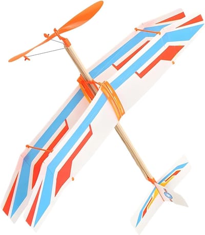 Plane Model,Flying Glider - Elastic Powered Glider | for Boys, Girls, Students, Adults, Outdoor, Camping, Garden, Sports