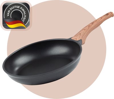 Rosmarino Black Line Koekenpan - Pannen - Pan Ø20cm - Koekenpan inductie - Antikleefpan - Geschikt voor alle warmtebronnen & vaatwasser - Aluminium - Zwart