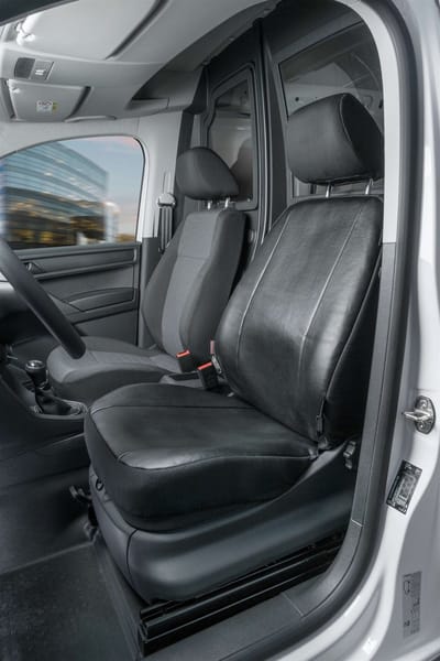 Walser Autostoelhoes Transporter Fit Kunstleer antraciet geschikt voor VW Caddy - Enkele zetel front