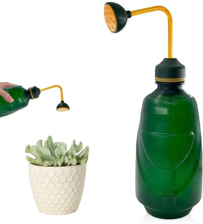 Dailygoods - 450 ml kleine gieter voor planten, kan omgekeerd worden bewaterd, geschikt voor zaailingen en gevoelige planten (groen)