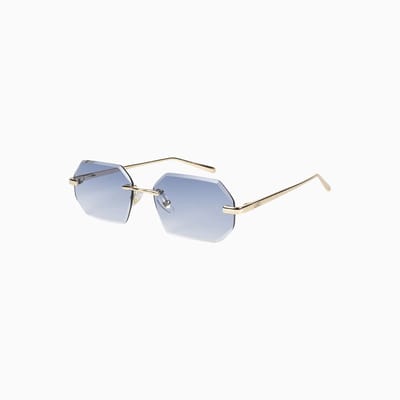 Lúxeo Eyewear - Mercurius Sky Blue - Zonnebril - Festivalbril - Randloze Zonnebril - Heren - Dames