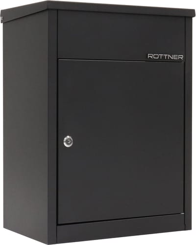 Rottner Pakketbrievenbus Nathan 500 Zwart - 53,5x38x25cm