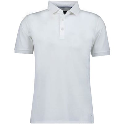 Ragman Polo Luxury Uni Color Mercerized Cotton Wit / male