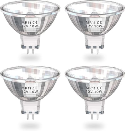 Dimbare MR11 Halogeen Lampen 10W GU4 - Warm Wit 2800K - Energiezuinige Verlichting voor Binnen en Buiten - Verpakking van 4