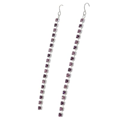 Behave - Oorhangers paars dames - Lange elegante stijl - Avondlook