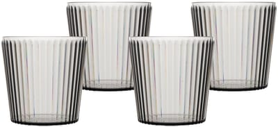 Bo-Camp - Waterglas - Nomad - RPET - Grijs - 400 ml - 4 Stuks