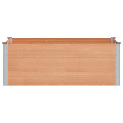 vidaXL Verhoogde plantenbak Bruin 150 x 100 x 54 cm WPC en Aluminium