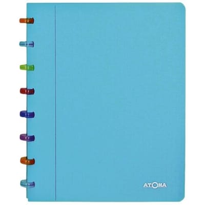 Atoma Tutti Frutti schrift, ft A5, 144 bladzijden, commercieel geruit, transparant turkoois
