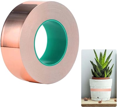 Koperfolie tape - Lengte 20 m - Breedte 3 cm - Geschikt voor EMI-afscherming - Gitaarreparatie - Elektronische apparatuur - Insectenwerend middel - Geleidende tape