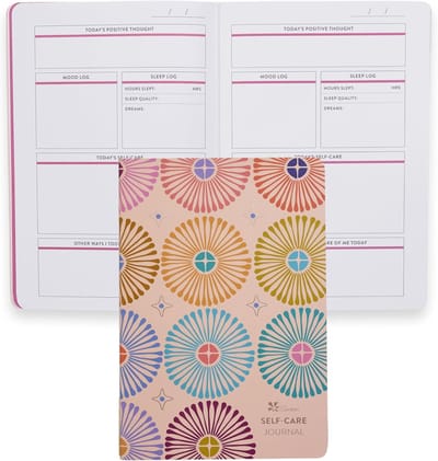 Zelfzorg Dagboek - Welzijnsplanner - Persoonlijke Reflectie - Inclusief Stickers - 14.5 x 21 cm - Multicolor