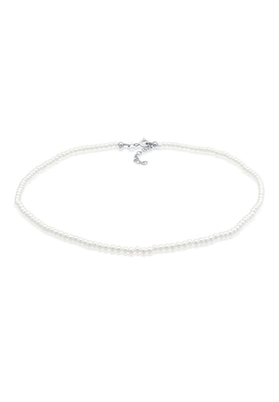 Elli - Halsketting - Dames Choker Trend met schelpkern parels in 925 sterling zilver - Dames