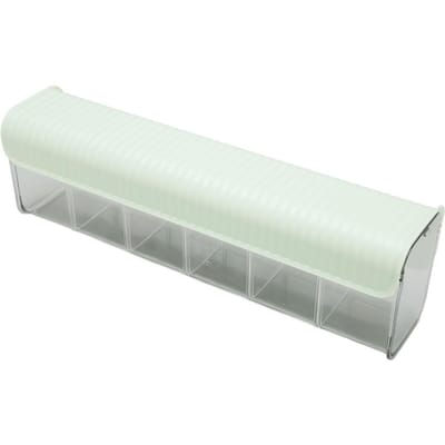Aan de muur gemonteerde opbergdoos voor ondergoed met 6 vakken, ponsvrij, transparant, zelfklevend, kledingkast ondergoeddoos white