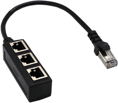 Ethernet Netwerk Splitter Adapter 1 Poort naar 3 Poorten LAN Kabel Verdeler