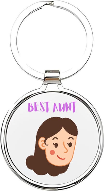 Akyol - De beste tante Sleutelhanger - tante - De liefste tante - Tante sleutelhanger - sleutelhanger - Sleutelhanger voor tantes - Familie sleutelhanger - verjaardagscadeautje - cadeau voor de liefste tante - Aunt - 4 x 7,5 CM