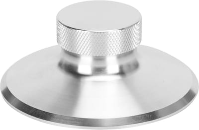 Platenspeler Stabilisator - Gewicht Klem - Verbeter Geluidskwaliteit - Aluminiumlegering Constructie - 30mm Hoogte - Zilver
