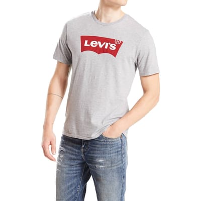 Levi's T-shirt Logo Print Graphic Grijs - Casual T-shirts