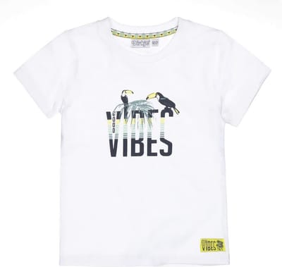 Dirkje Kinderkleding Jongens Tshirt Korte Mouw Vibes White - 56