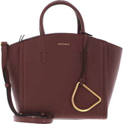 COCCINELLE Leren Handtas Schoudertas Narcisse Handbag Carruba Bruine