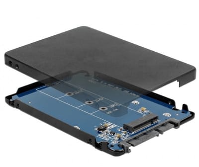 DeLOCK 2,5'' behuizing voor M.2 SSD (max. 80mm) - SATA600 / zwart
