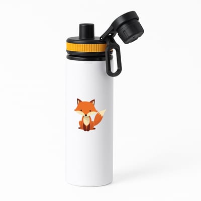 Hacebo® - Vossen waterfles met draaidop oranje - Katten - Dieren liefhebbers - Dierentuin - katachtigen - water fles - 850ML
