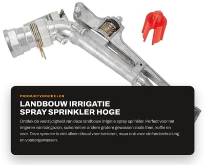 Dailygoods- Tuinsproeier Hoge Druk - 360° Verstelbaar - Aluminium Sproeier - Irrigatie Tuingazon - Waterbesparend - Lange Levensduur - Sprinkler