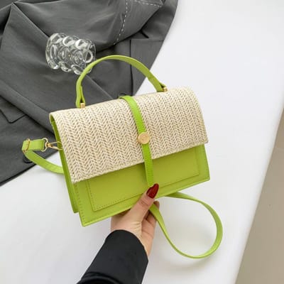 Snoepkleur Splicing Retro Textuur Nieuwe Stijl Trend Contrasterende Kleur Mode Casual Temperament Crossbody Kleine Vierkante Tas beige