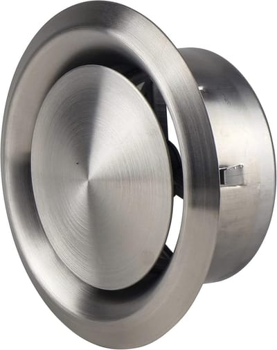 Rond Verstelbaar Luchtrooster 100mm RVS - 4 Inch Afzuigventilator Rooster voor Toevoer en Afvoer