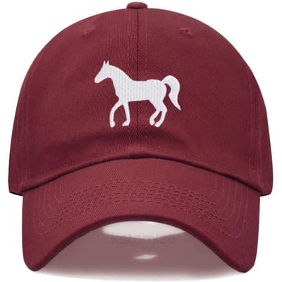 Paard Geborduurde Baseballpet Voor Dames Heren Mode Verstelbaar Gewassen Katoen Dad Hat Unisex Klassieke Golfpetten Adjustable brown