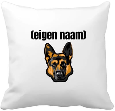 Akyol - hondenkop met eigen naam Kussen hoes - Honden - honden liefhebbers - iemand die houdt van honden - verjaardag - cadeau - kado - 40 bij 40 cm