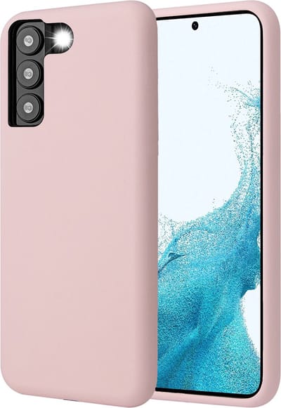 Hoesje geschikt voor Samsung Galaxy S22 - Matte Back Cover Microvezel Siliconen Case Hoes Roze