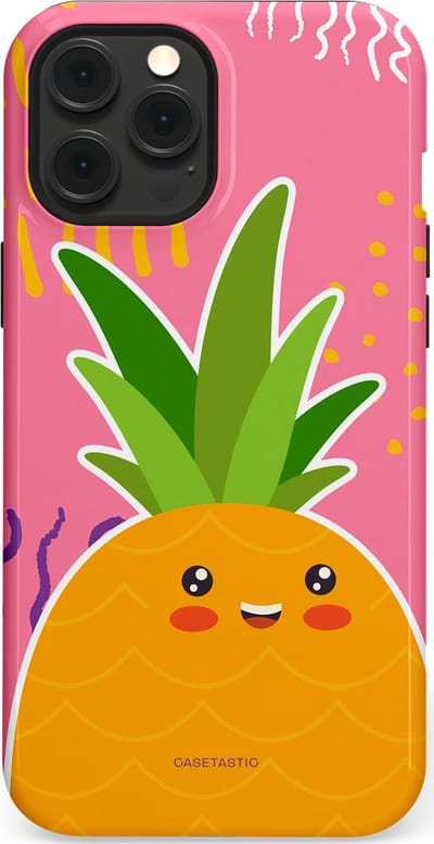 Casetastic Hoesje Geschikt voor Apple iPhone 12 Pro Max Magsafe - Stijlvolle Beschermende Duo-layer Case - Zoete Ananasdroom
