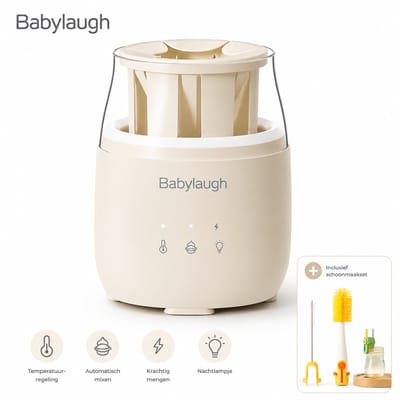 Multifunctionele Intelligente Flessenschudder – Automatisch Mixen & Constante Temperatuur Opwarmen – 3-in-1 Schudden, Opwarmen en Nachtlamp – Past op Bijna Alle Babyflesmerken