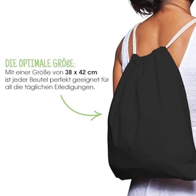 Katoenen tassen set van 10 - 38x42 cm herbruikbare sport- en boodschappentassen