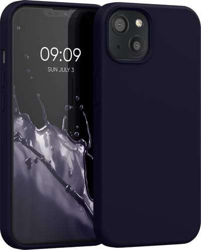kwmobile telefoonhoesje geschikt voor Apple iPhone 13 - Hoesje met siliconen coating - Smartphone case in deep ocean