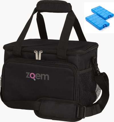 Zoem - Koeltas - Stevige koeltas - Zwart - 15 Liter - Koelelementen - Koelbox - Koeling - Lunch - Picknick - Strand - Zee - Zon - Eten en drinken - Fris - Cadeau - Vouwbaar - Compact