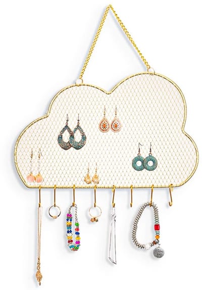 Dailygoods- Sieradenstandaard Lichtgewicht - Sieraden Organizer - Oorbellenhouder met 10 Haken - Kettingen/Armbanden - Ruimtebesparend - Decoratief Design - Sieradenhouder