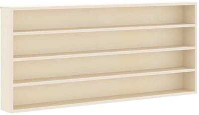 vidaXL - Wanddisplaykast - Muurmontage - Beige - 80 - x - 8,5 - x - 36 - cm - Bewerkt - hout