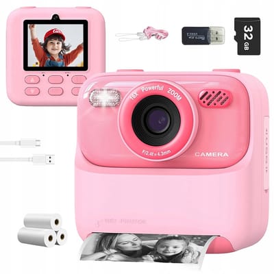 Kids Print Camera - Multifunctionele digitale camera - Roze - Direct printen