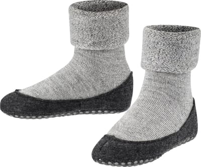 FALKE Cosyshoe Minis Noppen op de zool wol huissokken kinderen grijs - maat 21-22