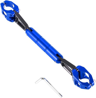 Dwarsstang Motorfiets - Stuurversteviging - Rijcomfort Verbeteren - Universele Compatibiliteit - 27 cm Lengte - Blauw Zwart