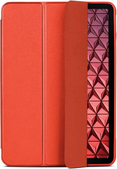 Casemania Hoes Geschikt voor Samsung Galaxy Tab A9 (8.7 inch) - Rood - Tri Fold Tablet Case - Smart Cover