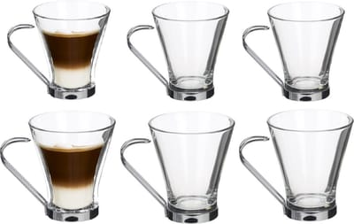 Alessandro Koffieglazen Cafeleche - 12 stuks - 150 ml en 200 ml