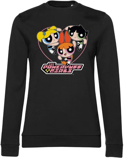 Power Puff Girls Dames-sweatshirt Powerpuff Girls Heart Girly Sweatshirt WB-53-PPG003-DTF846