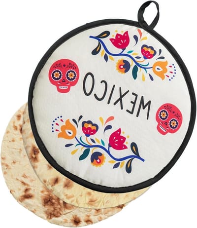 Tortillaverwarmer Tas - Stoffen Hoes - Eten Warm Houden - Magnetron Oven Geschikt - 30 cm - Stijl E