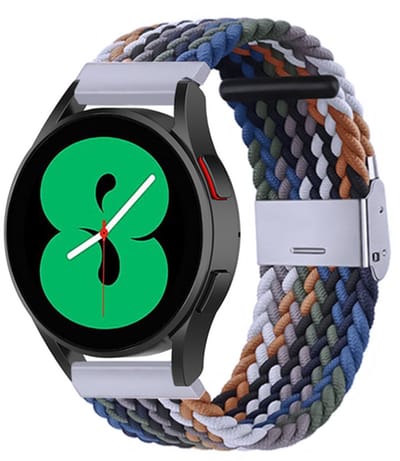 By Qubix - geschikt voor Huawei Watch GT 6 / GT 7 - 41mm - Braided nylon bandje - Multicolor Dark