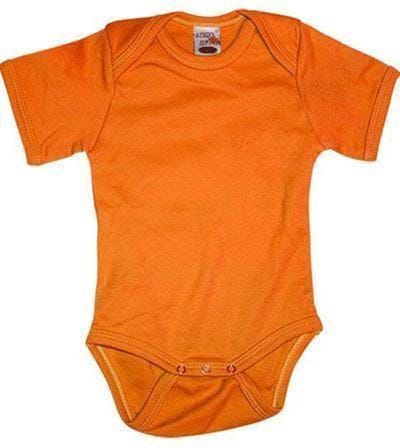 Oranje rompertje korte mouwtjes - baby kleding - kraamcadeau - katoen - Oranje fan - Koningsdag 92