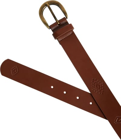 Desigual Leren Riem Belt Julieta Belt W85 Camel Bruine