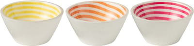 J-Line kom Spiraal - hout - roze/oranje/geel - medium - 3 stuks